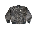 "Throw Back" pro-satin button-down jacket