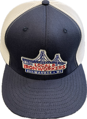 blue & white baseball cap