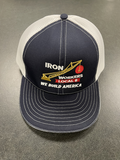 Iron Workers Local 8 Fitted Mesh Cap-We Build America-Navy Blue