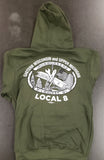 Local 8 Hoodies - Red & Olive Green